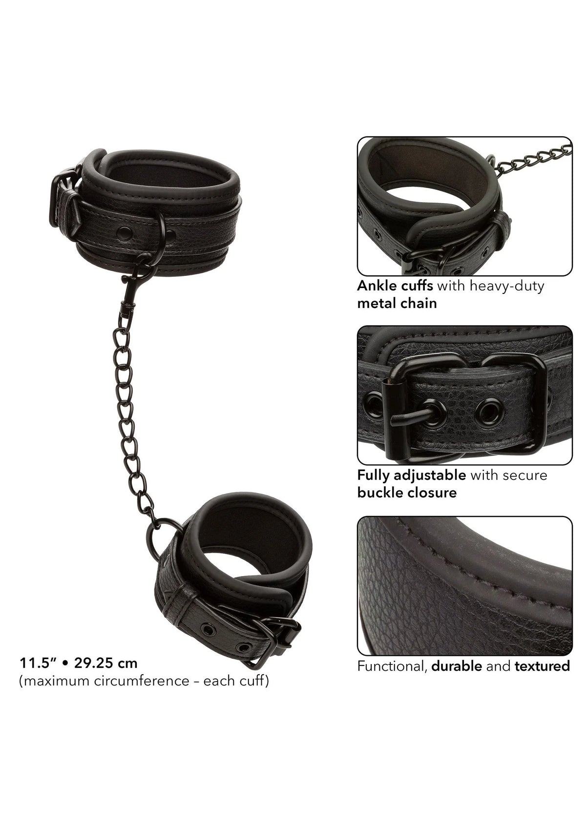 Bestel: Nocturnal Ankle Cuffs by CalExotics - bij Happytoys: de erotische sex webshop | liever Happy dan Easy ⭐⭐⭐⭐⭐