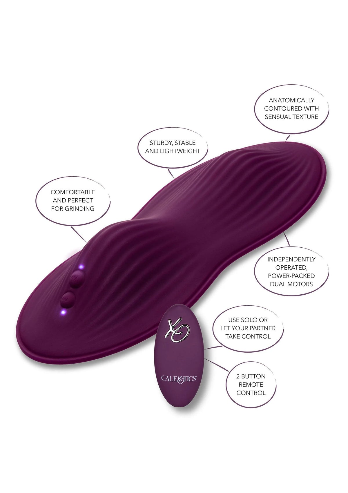 Bestel: Remote Control Dual Rider sit on vibrator by CalExotics - bij Happytoys: de erotische sex webshop | liever Happy dan Easy ⭐⭐⭐⭐⭐