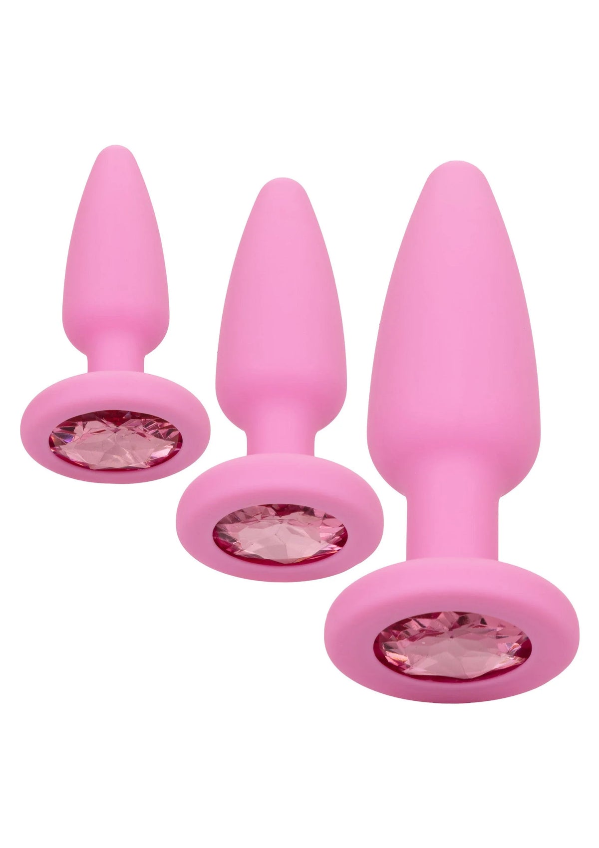 Bestel: Crystal Booty Kit buttplugs by CalExotics First Time - bij Happytoys.nl, happytoys.be, Happytoys.ae: erotische sex webshop | liever Happy dan Easy ⭐⭐⭐⭐⭐ - Roze - 12016 - PINK