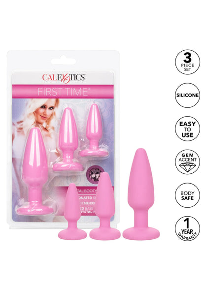 Beste vandaag nog: Crystal Booty Kit buttplugs by CalExotics First Time - bij Happytoys Sexshop: online sex shop for Feeling Happy & Easy 😊