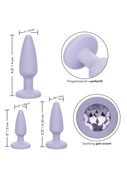 Beste vandaag nog: Crystal Booty Kit buttplugs by CalExotics First Time - bij Happytoys Sexshop: online sex shop for Feeling Happy & Easy 😊
