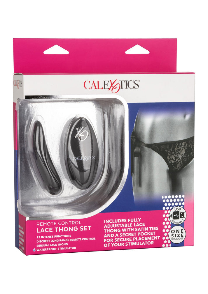Bestel: Remote Control Lace Thong Set by CalExotics Remote Controlled Vibes - bij Happytoys: de erotische sex webshop | liever Happy dan Easy ⭐⭐⭐⭐⭐