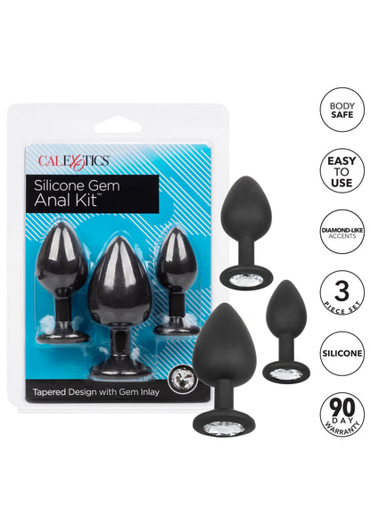 Bestel: Silicone Gem Anal Kit by CalExotics - bij Happytoys.nl, happytoys.be, Happytoys.ae: erotische sex webshop | liever Happy dan Easy ⭐⭐⭐⭐⭐