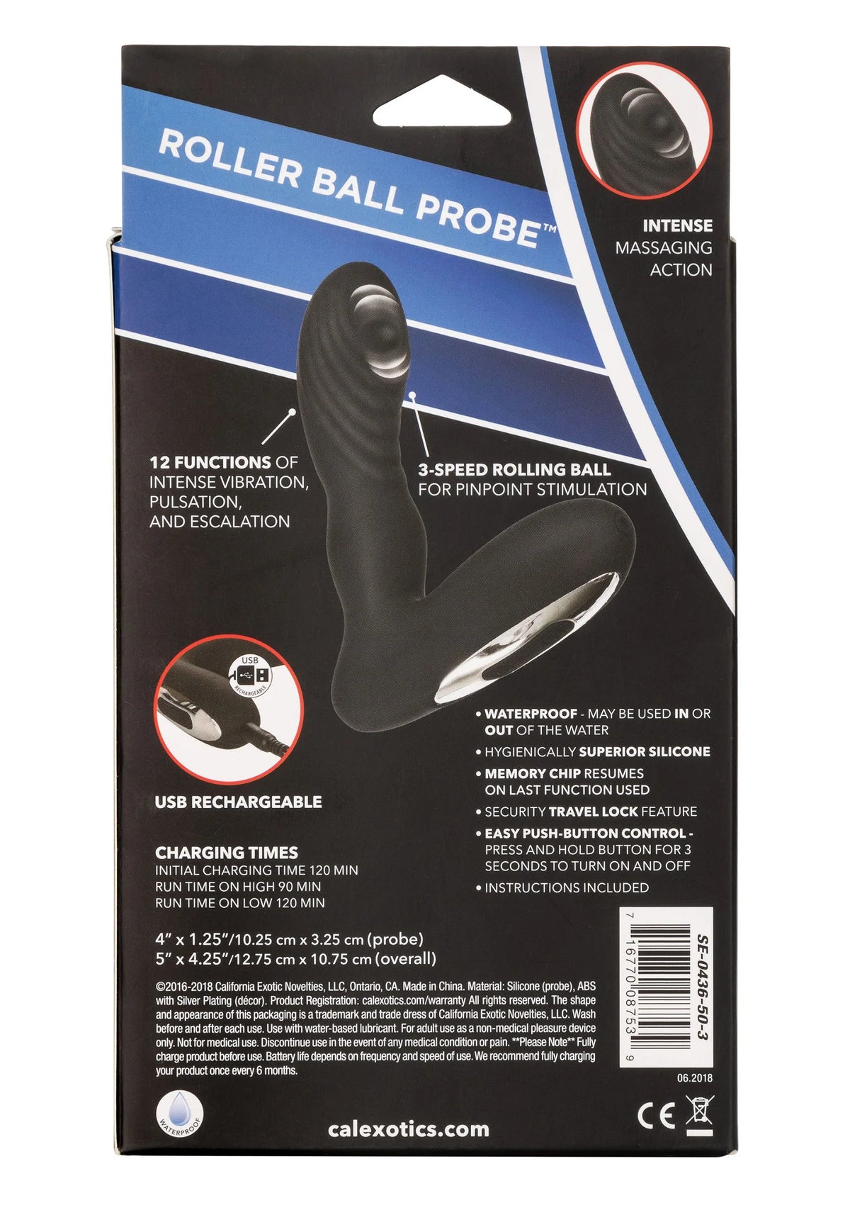 Bestel: Eclipse Roller Ball Probe Anal Vibrator by CalExotics - bij Happytoys: de erotische sex webshop | liever Happy dan Easy ⭐⭐⭐⭐⭐