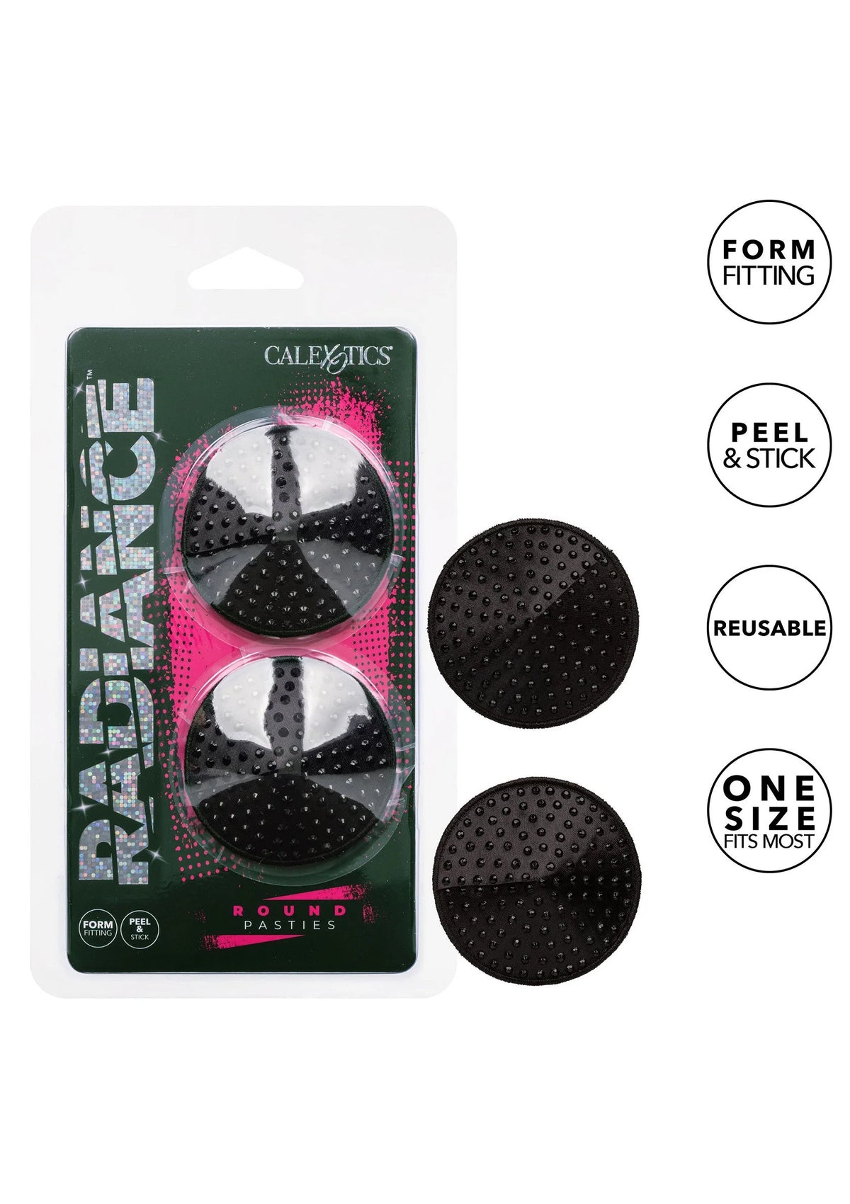 Bestel: Radiance Round Pasties by CalExotics - bij Happytoys: de erotische sex webshop | liever Happy dan Easy ⭐⭐⭐⭐⭐