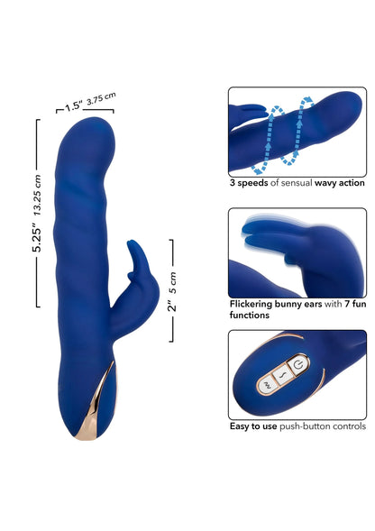 Bestel: Silicone Wave Motion Rabbit by CalExotics - bij Happytoys: de erotische sex webshop | liever Happy dan Easy ⭐⭐⭐⭐⭐