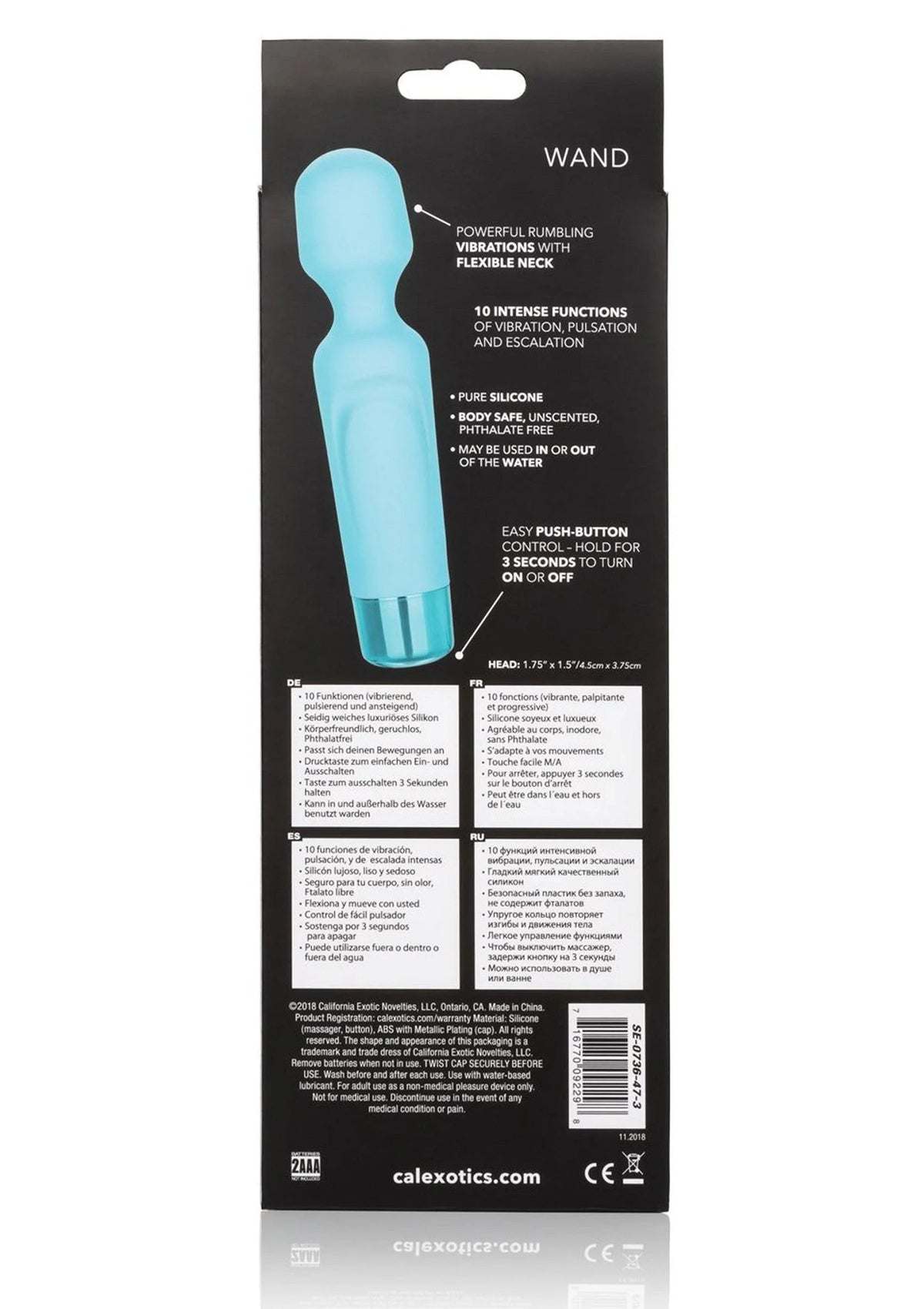 Bestel: Wand vibrator by CalExotics Eden - bij Happytoys: de erotische sex webshop | liever Happy dan Easy ⭐⭐⭐⭐⭐