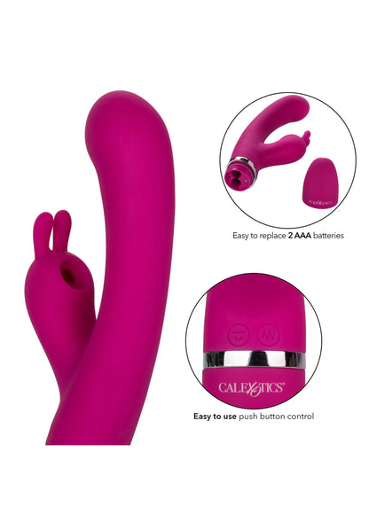 Bestel: Foreplay Frenzy Bunny Kisser double action suction by CalExotics - bij Happytoys: de erotische sex webshop | liever Happy dan Easy ⭐⭐⭐⭐⭐