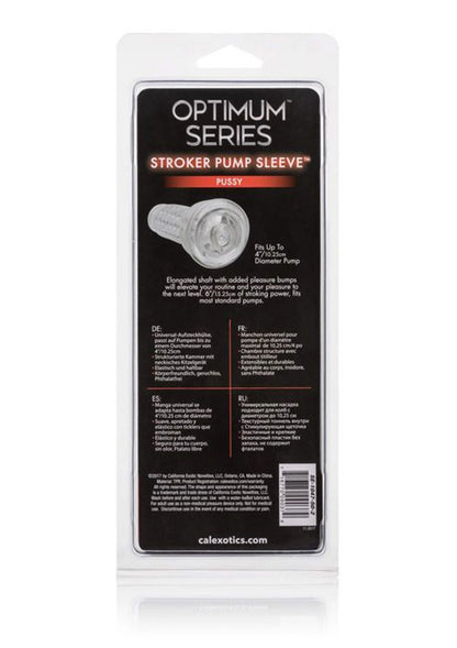 Bestel: Optimum Series Stroker Pump Sleeve Pussy by CalExotics - bij Happytoys: de erotische sex webshop | liever Happy dan Easy ⭐⭐⭐⭐⭐