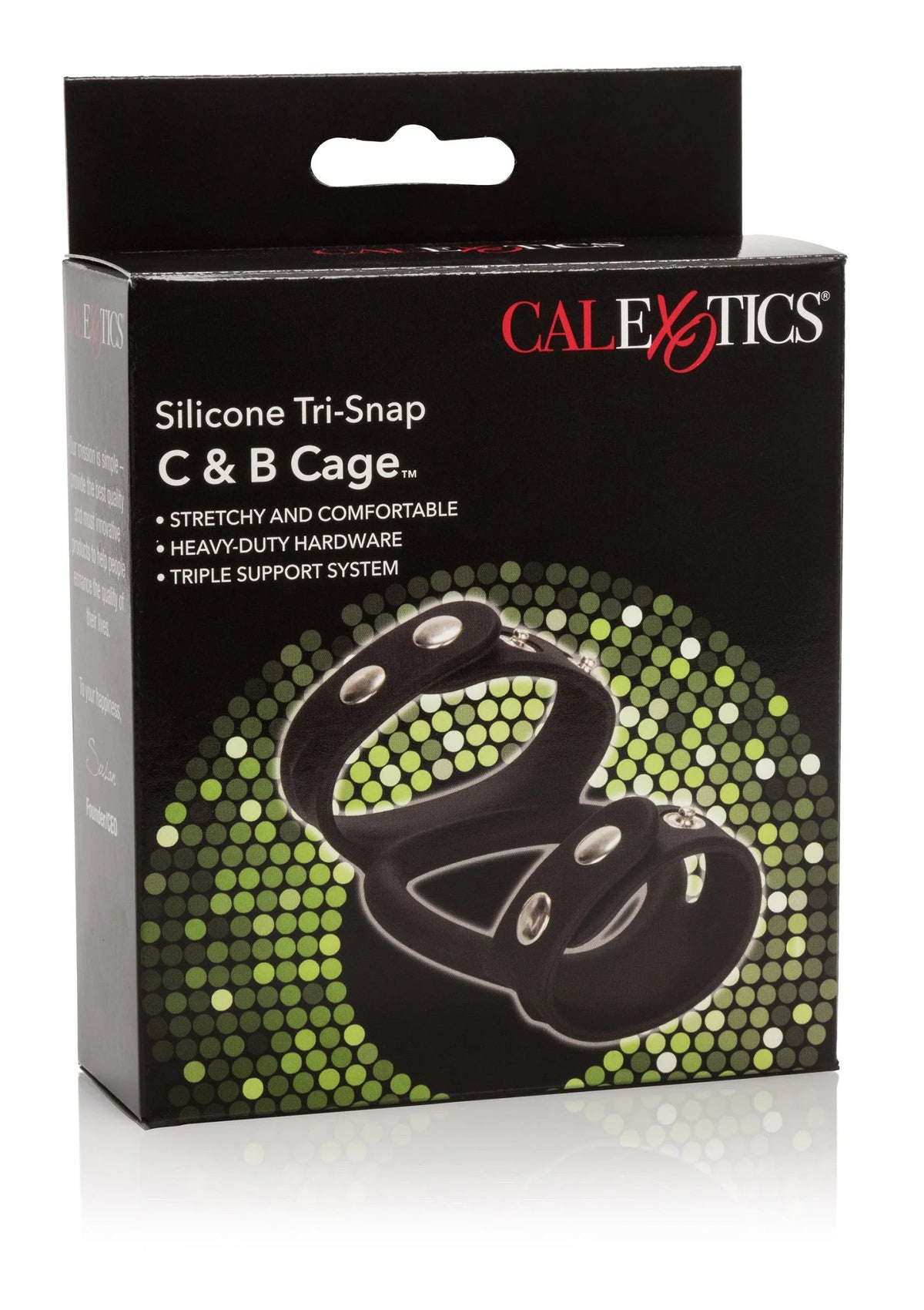 Bestel: Silicone Tri - Snap C & B Cage by CalExotics - bij Happytoys: de erotische sex webshop | liever Happy dan Easy ⭐⭐⭐⭐⭐