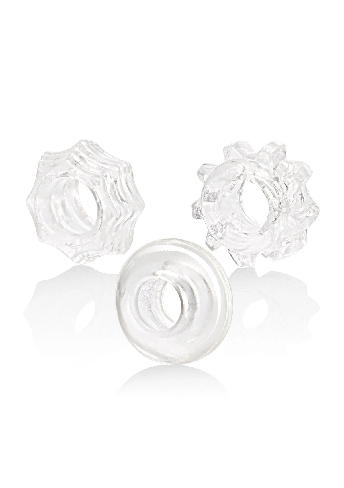 Bestel: Reversible Ring Set by CalExotics Rings - bij Happytoys.nl, happytoys.be, Happytoys.ae: erotische sex webshop | liever Happy dan Easy ⭐⭐⭐⭐⭐ - Clear - 12732 - CLEAR