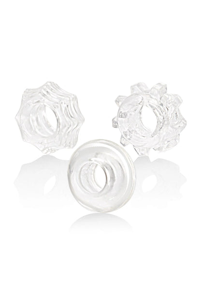 Bestel: Reversible Ring Set by CalExotics Rings - bij Happytoys.nl, happytoys.be, Happytoys.ae: erotische sex webshop | liever Happy dan Easy ⭐⭐⭐⭐⭐ - Clear - 12732 - CLEAR