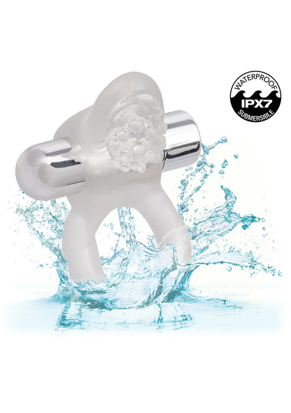 Bestel: Nubby Lover's Delight vibratong cockring by CalExotics - bij Happytoys: de erotische sex webshop | liever Happy dan Easy ⭐⭐⭐⭐⭐