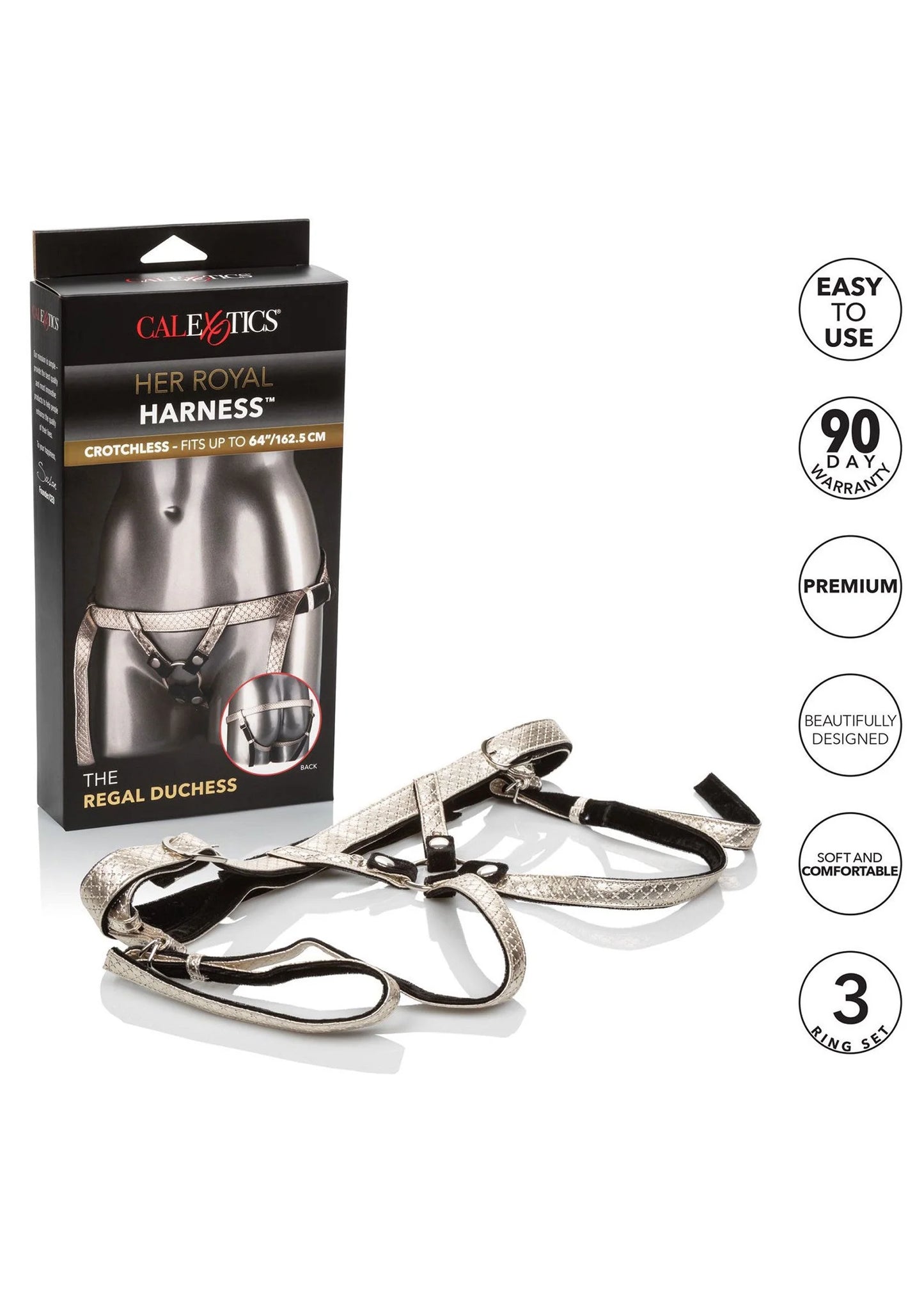 Beste vandaag nog: The Regal Duchess by CalExotics Her Royal Harness - bij Happytoys Sexshop: online sex shop for Feeling Happy & Easy 😊