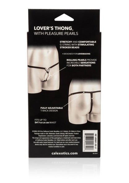 Bestel: Lover's Thong with Pleasure Pearls by CalExotics - bij Happytoys: de erotische sex webshop | liever Happy dan Easy ⭐⭐⭐⭐⭐