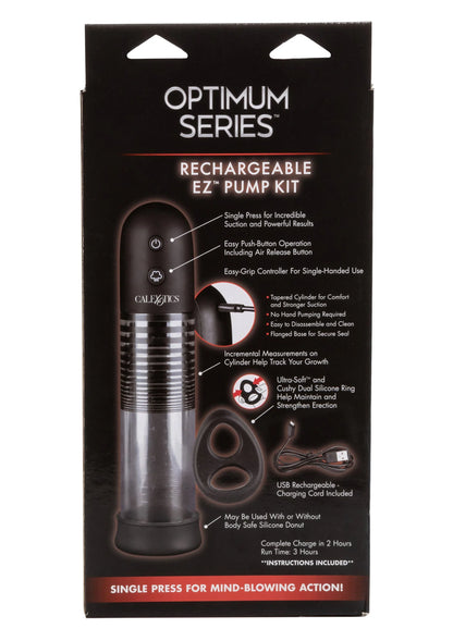 Bestel: Optimum Series Rechargeable EZ Pump Kit by CalExotics - bij Happytoys: de erotische sex webshop | liever Happy dan Easy ⭐⭐⭐⭐⭐