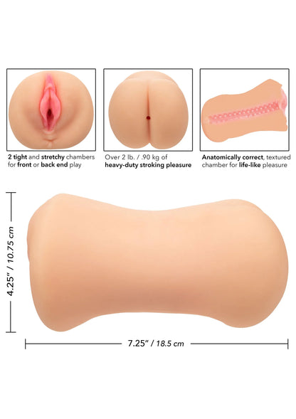 Bestel: Stroke It Dual Entry Pussy Ass by CalExotics - bij Happytoys: de erotische sex webshop | liever Happy dan Easy ⭐⭐⭐⭐⭐