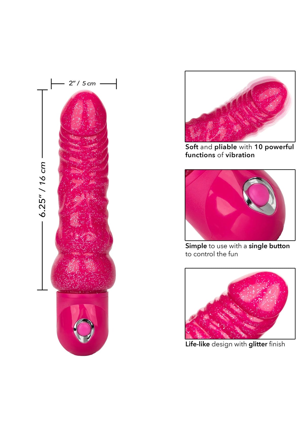 Bestel: Lady Boner Bendable Vibrator by CalExotics Naughty Bits - bij Happytoys: de erotische sex webshop | liever Happy dan Easy ⭐⭐⭐⭐⭐