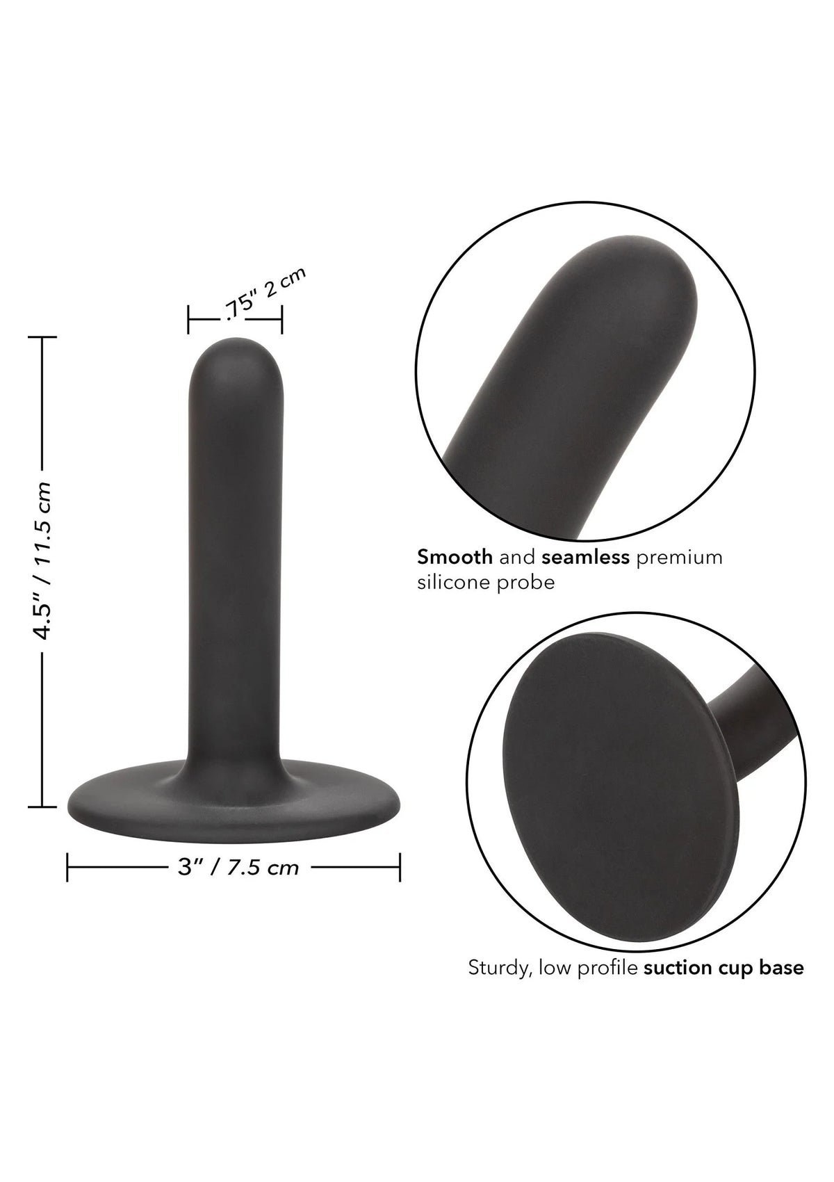 Bestel: Boundless Dildo 4.5”/11.5 cm Slim by CalExotics - bij Happytoys: de erotische sex webshop | liever Happy dan Easy ⭐⭐⭐⭐⭐