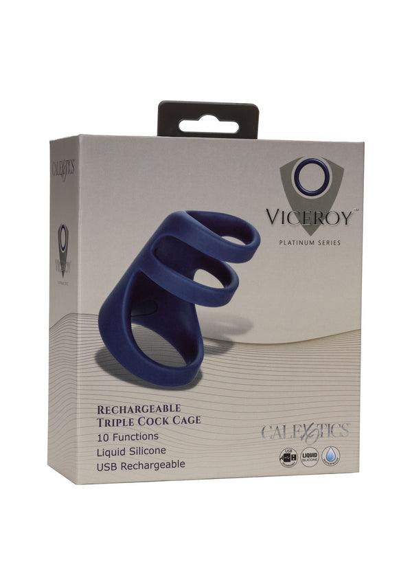 Rechargeable Triple Cock Cage by CalExotics ViceRoy