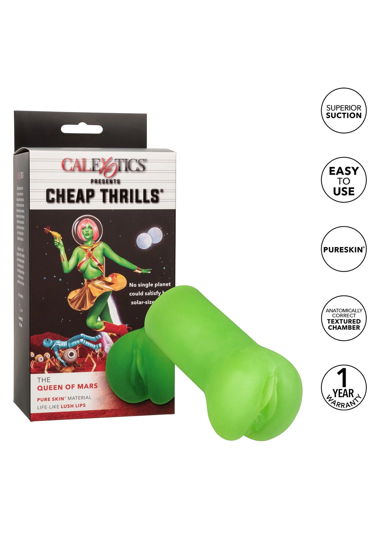 Bestel: Cheap Thrills The Queen of Mars Masturbator Stroker by CalExotics - bij Happytoys: de erotische sex webshop | liever Happy dan Easy ⭐⭐⭐⭐⭐