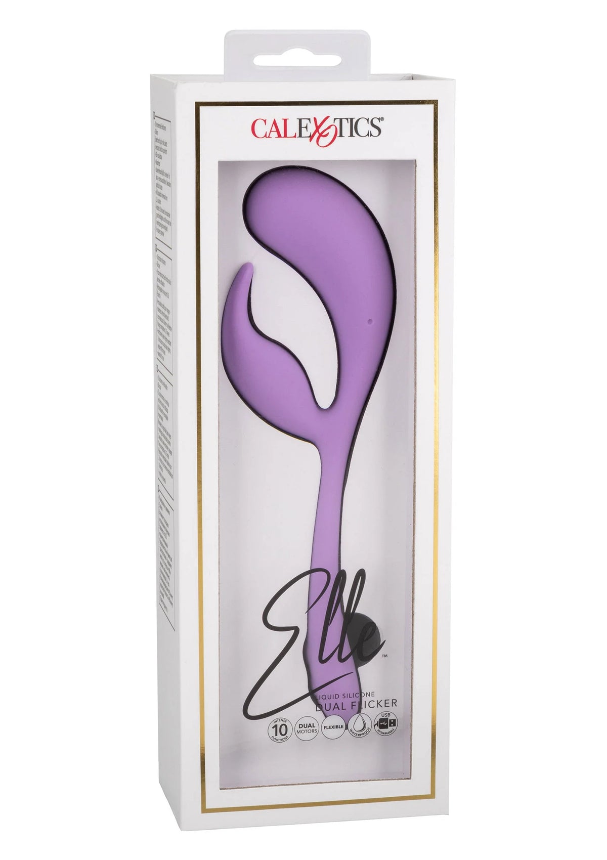 Bestel: Elle Liquid Silicone Dual Flicker Vibrator by CalExotics - bij Happytoys: de erotische sex webshop | liever Happy dan Easy ⭐⭐⭐⭐⭐