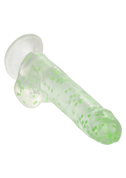 Bestel: Naughty Bits I Leaf Dick Glow - In - The - Dark Weed Leaf Dildo by CalExotics - bij Happytoys: de erotische sex webshop | liever Happy dan Easy ⭐⭐⭐⭐⭐