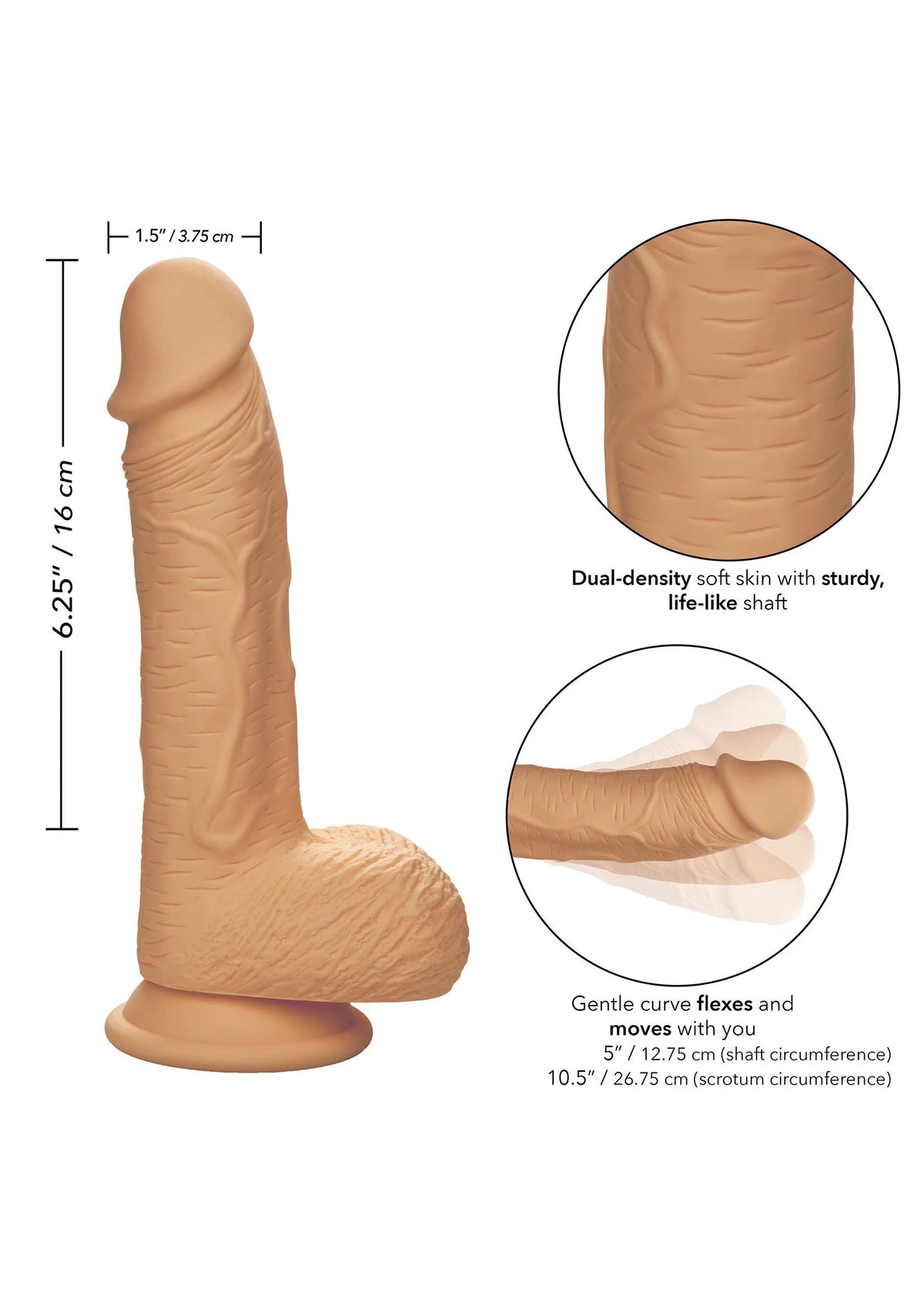 Bestel: Dual Density Silicone Stud Skin 6.25 inch by CalExotics - bij Happytoys.nl, happytoys.be, Happytoys.ae: erotische sex webshop | liever Happy dan Easy ⭐⭐⭐⭐⭐