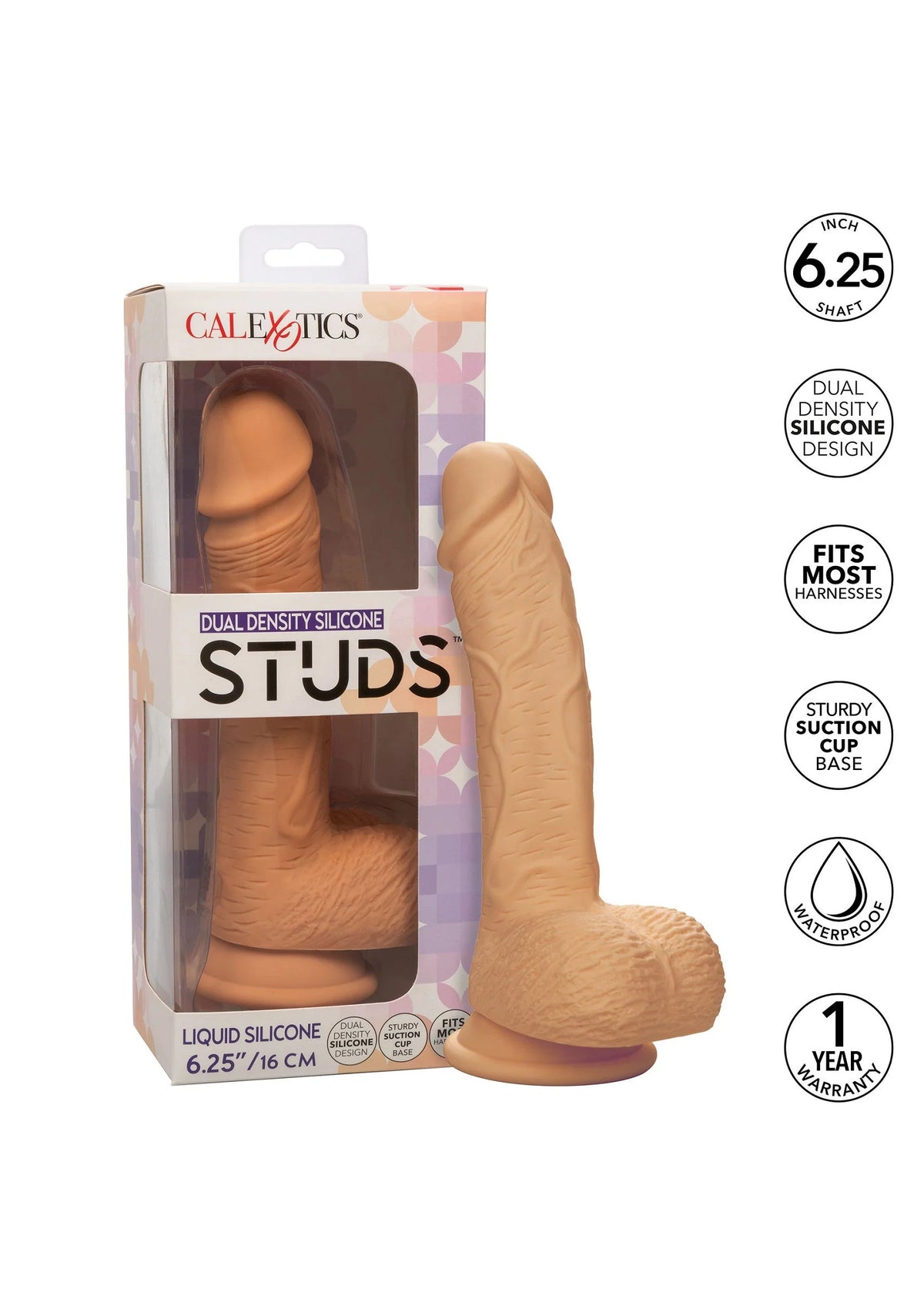 Bestel: Dual Density Silicone Stud Skin 6.25 inch by CalExotics - bij Happytoys.nl, happytoys.be, Happytoys.ae: erotische sex webshop | liever Happy dan Easy ⭐⭐⭐⭐⭐
