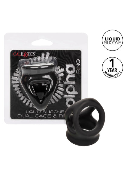 Bestel: Alpha Dual Cage Ring by CalExotics - bij Happytoys: de erotische sex webshop | liever Happy dan Easy ⭐⭐⭐⭐⭐