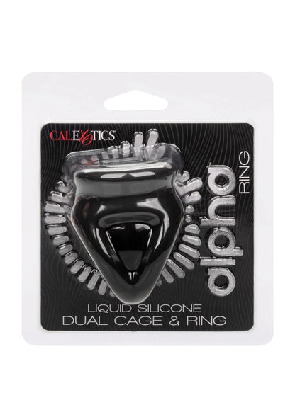 Bestel: Alpha Dual Cage Ring by CalExotics - bij Happytoys: de erotische sex webshop | liever Happy dan Easy ⭐⭐⭐⭐⭐