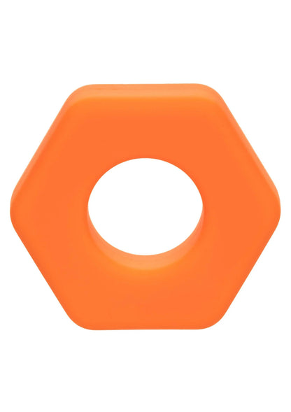 Bestel: Alpha Liquid Silicone Prolong Sexagon Ring by CalExotics - bij Happytoys: de erotische sex webshop | liever Happy dan Easy ⭐⭐⭐⭐⭐ - Default Title - 14865 - ORANGE