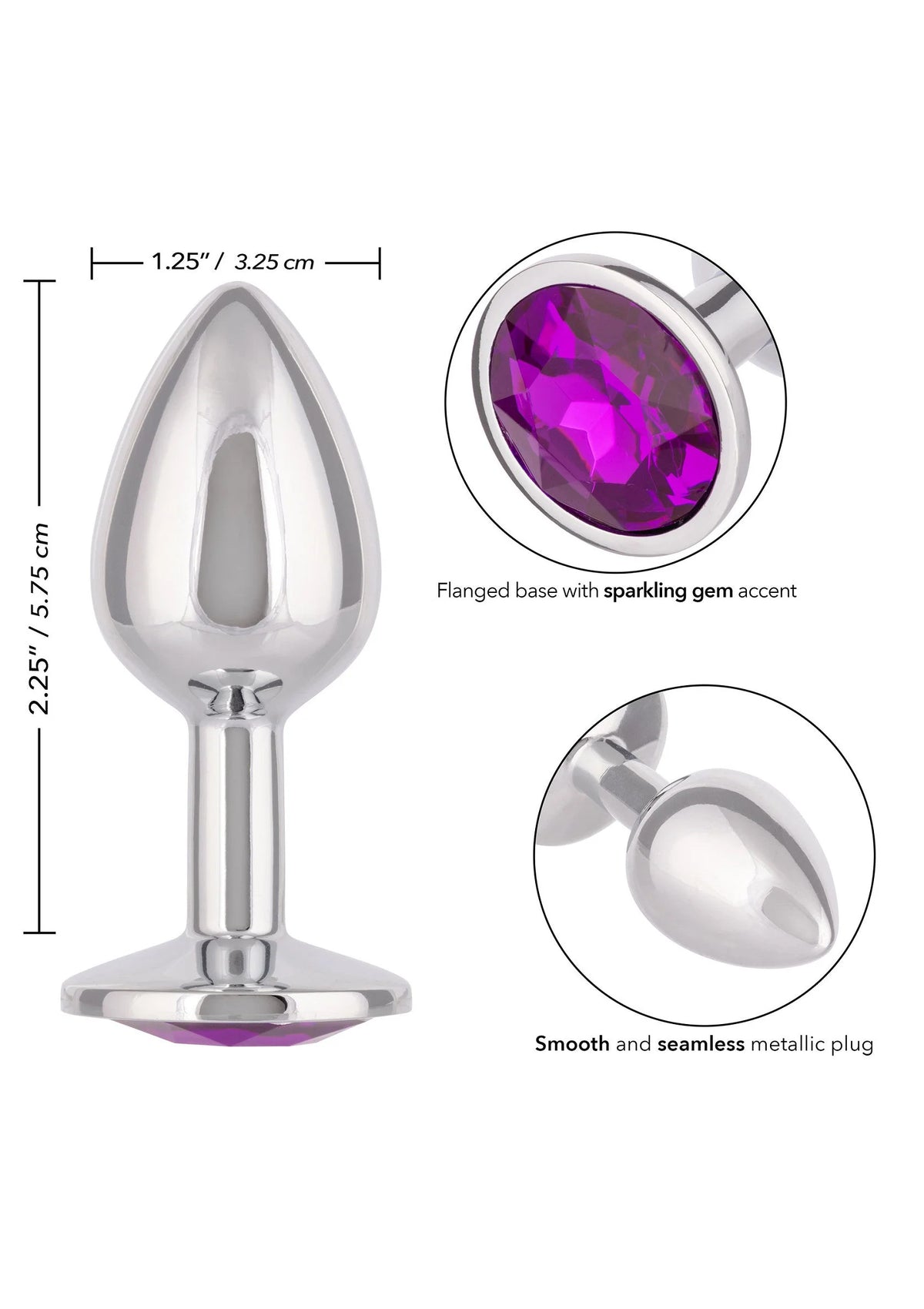 Bestel: Jewel Small Amethyst Plug by CalExotics - bij Happytoys: de erotische sex webshop | liever Happy dan Easy ⭐⭐⭐⭐⭐