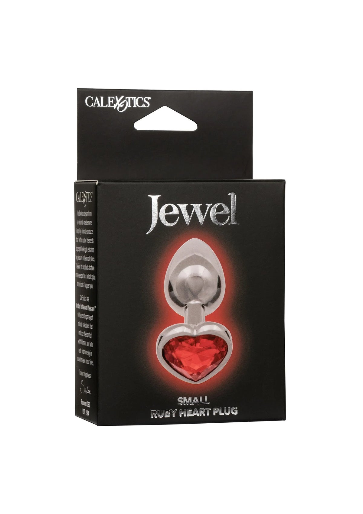 Bestel: Jewel Small Ruby Heart Plug by CalExotics - bij Happytoys: de erotische sex webshop | liever Happy dan Easy ⭐⭐⭐⭐⭐