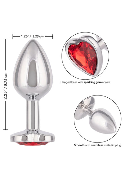 Bestel: Jewel Small Ruby Heart Plug by CalExotics - bij Happytoys: de erotische sex webshop | liever Happy dan Easy ⭐⭐⭐⭐⭐