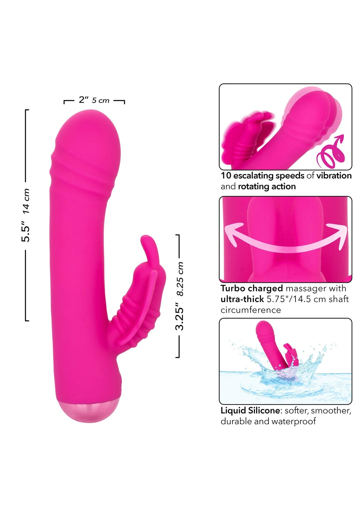 Bestel: Thicc Rotating Butterfly by CalExotics - bij Happytoys: de erotische sex webshop | liever Happy dan Easy ⭐⭐⭐⭐⭐