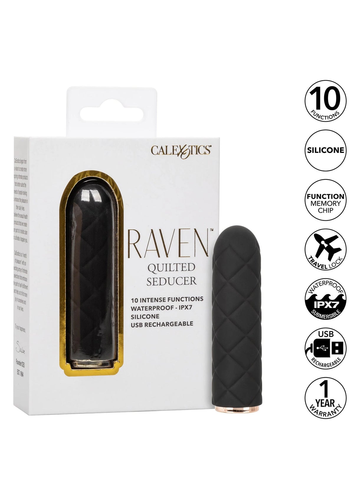 Bestel: Raven Quilted Seducer by CalExotics - bij Happytoys: de erotische sex webshop | liever Happy dan Easy ⭐⭐⭐⭐⭐