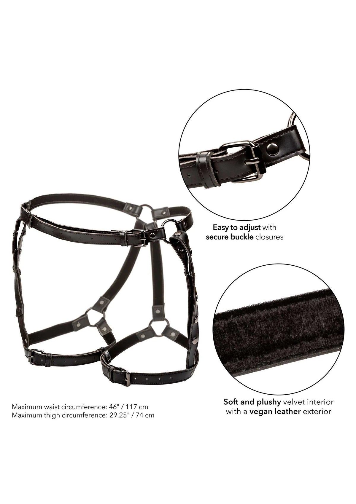 Bestel: Euphoria Collection Plus Size Riding Thigh Harness by CalExotics - bij Happytoys: de erotische sex webshop | liever Happy dan Easy ⭐⭐⭐⭐⭐