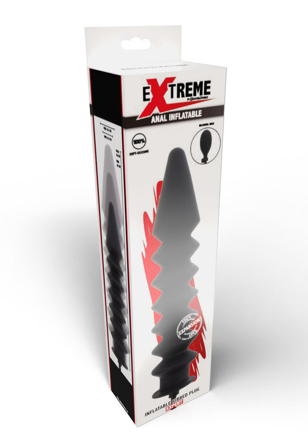 Inflatable Ribbed Plug Expert Buttplug by Hidden Desire Extreme