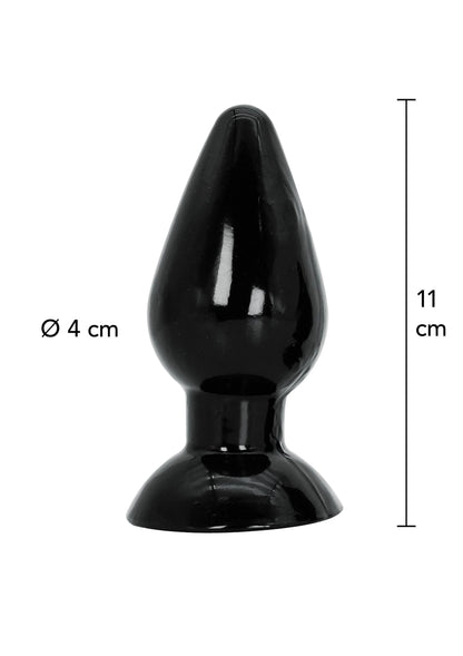 Bestel: Buttplug Medium 11 cm - bij Happytoys: de erotische sex webshop | liever Happy dan Easy ⭐⭐⭐⭐⭐ - Default Title - 16862 - BLACK