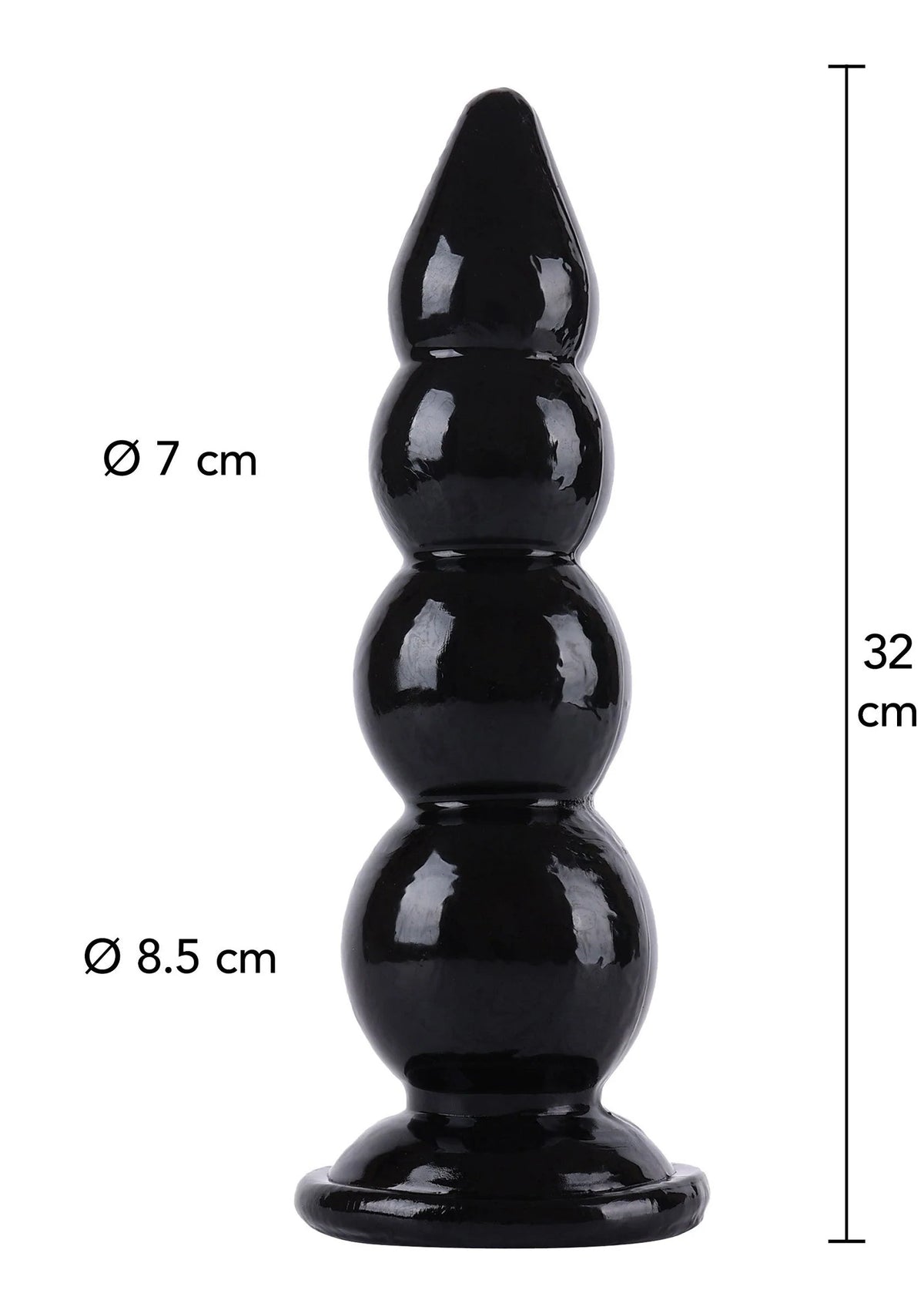 Bestel: Buttplug Balls 32 cm by Hidden Desire Extreme - bij Happytoys.nl, happytoys.be, Happytoys.ae: erotische sex webshop | liever Happy dan Easy ⭐⭐⭐⭐⭐ - Default Title - 16872 - BLACK