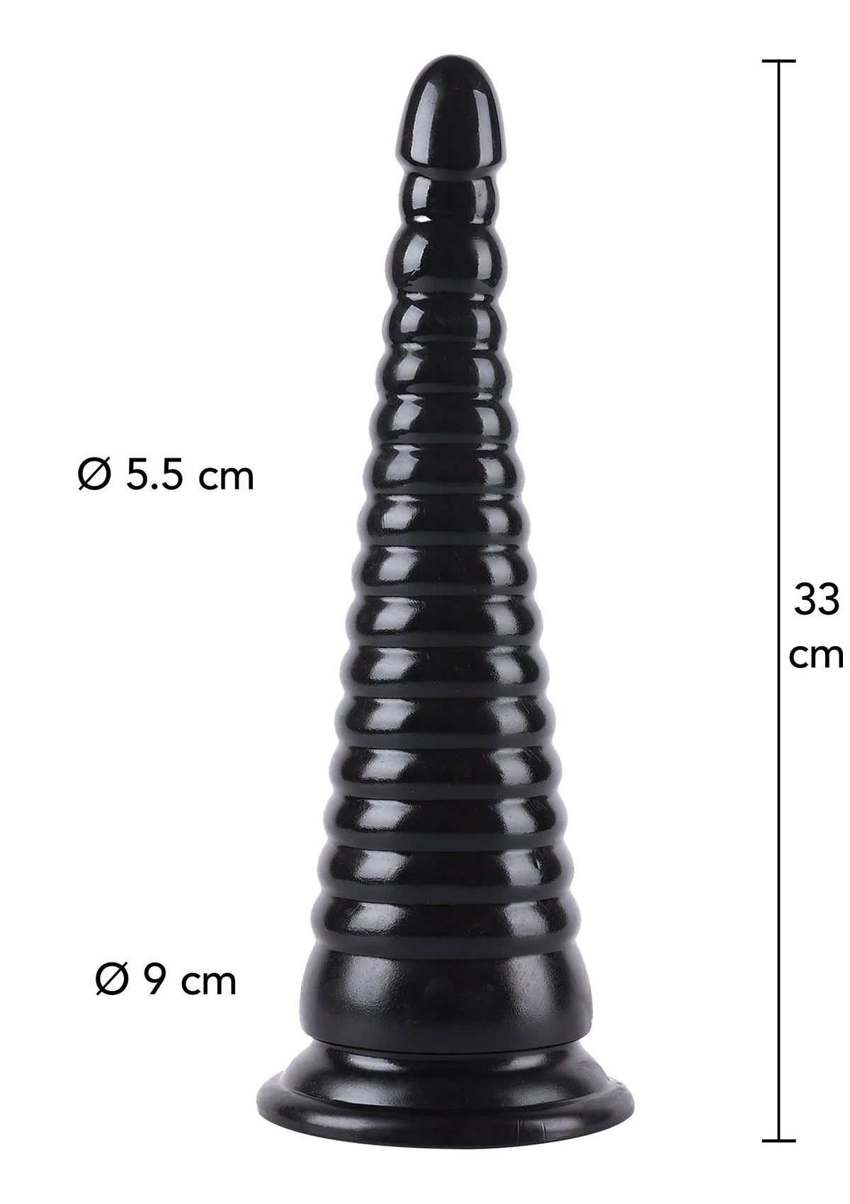 Bestel: Anal Cone 33 cm by Hidden Desire - bij Happytoys: de erotische sex webshop | liever Happy dan Easy ⭐⭐⭐⭐⭐ - Default Title - 16875 - BLACK