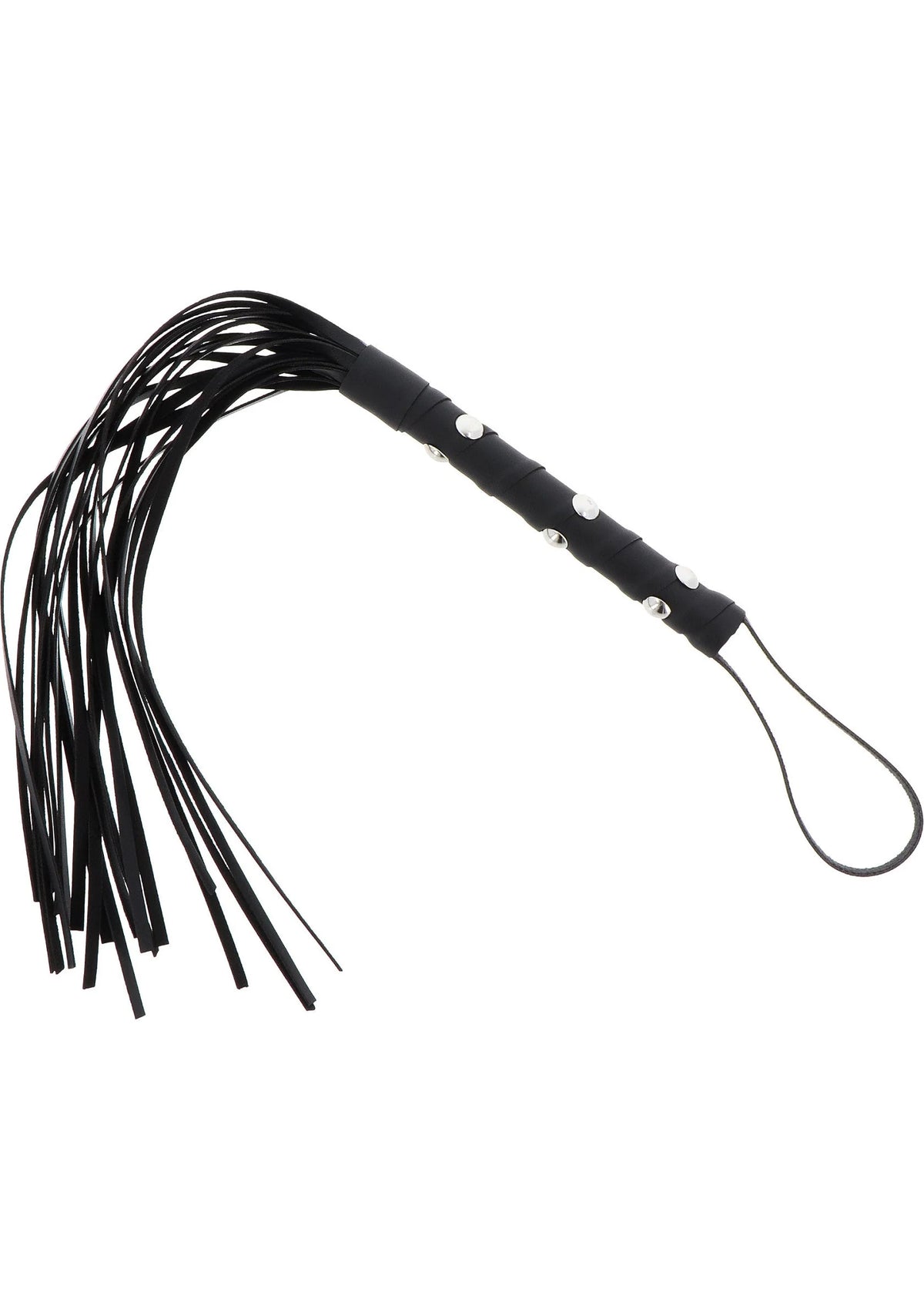 Bestel: Extreme Short Studded Flogger Whip by Hidden Desire - bij Happytoys: de erotische sex webshop | liever Happy dan Easy ⭐⭐⭐⭐⭐ - Default Title - 16895 - BLACK