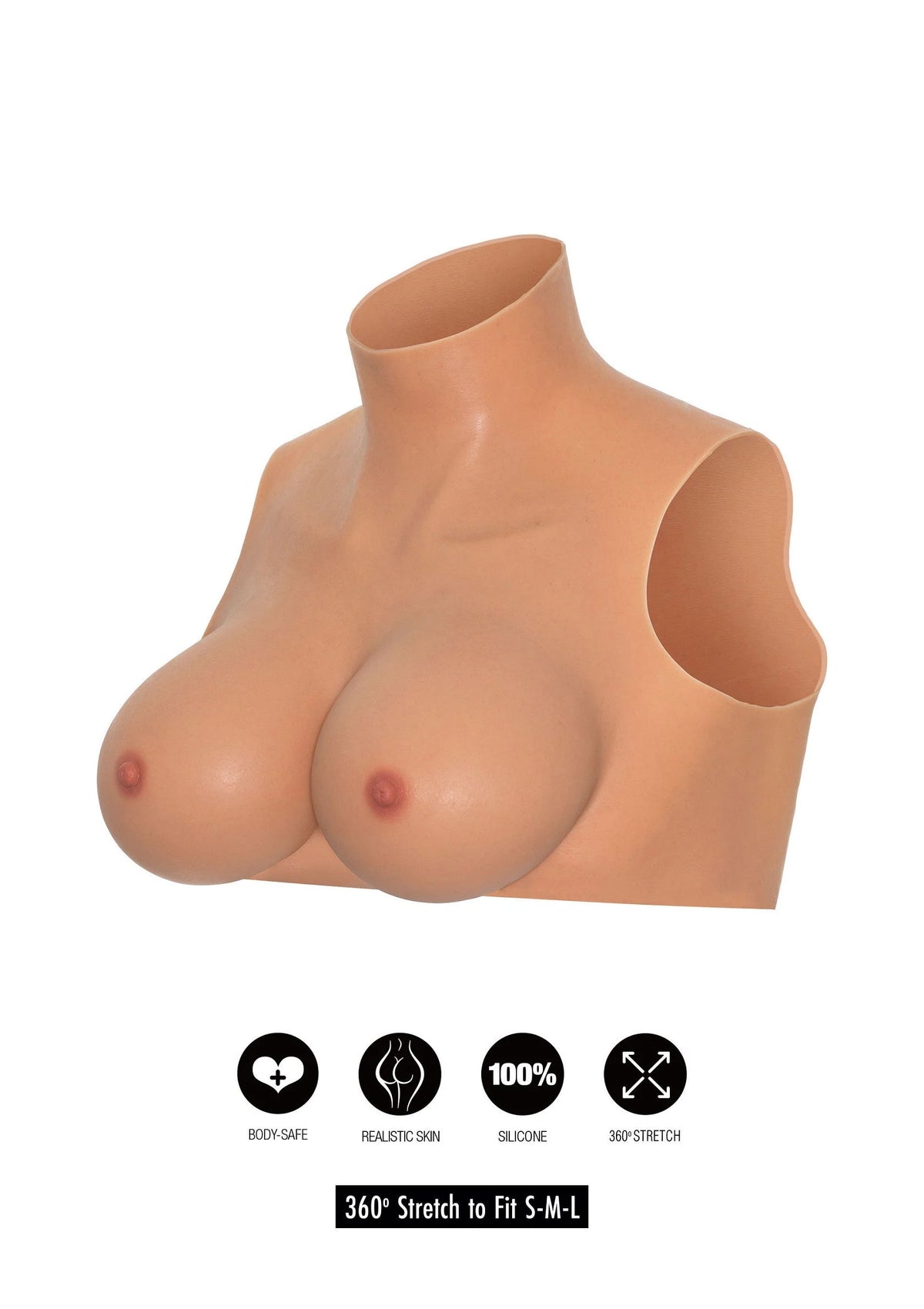 Bestel: Wearable Breasts Crop Top D Cup by Hidden Desire - bij Happytoys: de erotische sex webshop | liever Happy dan Easy ⭐⭐⭐⭐⭐