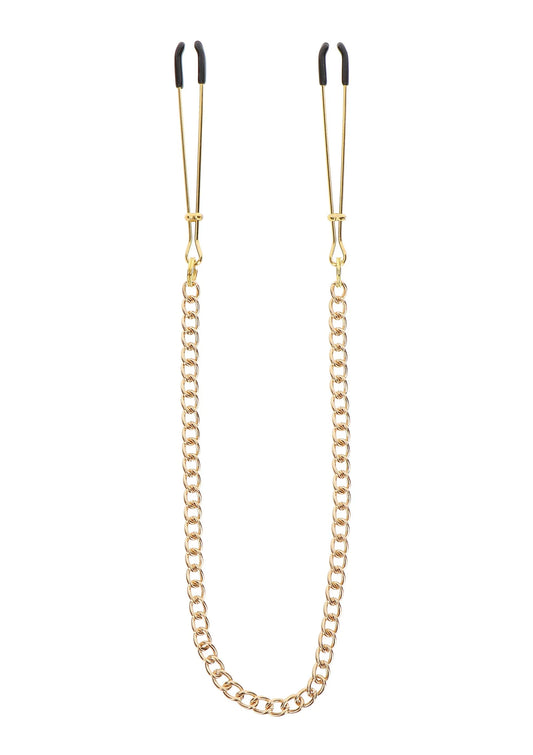 Bestel: Tweezers With Chain by Taboom Nipple Play - tepel toys bij Happytoys.nl, happytoys.be, Happytoys.ae: erotische sex webshop | liever Happy dan Easy ⭐⭐⭐⭐⭐ - Gold - 17271 - GOLD
