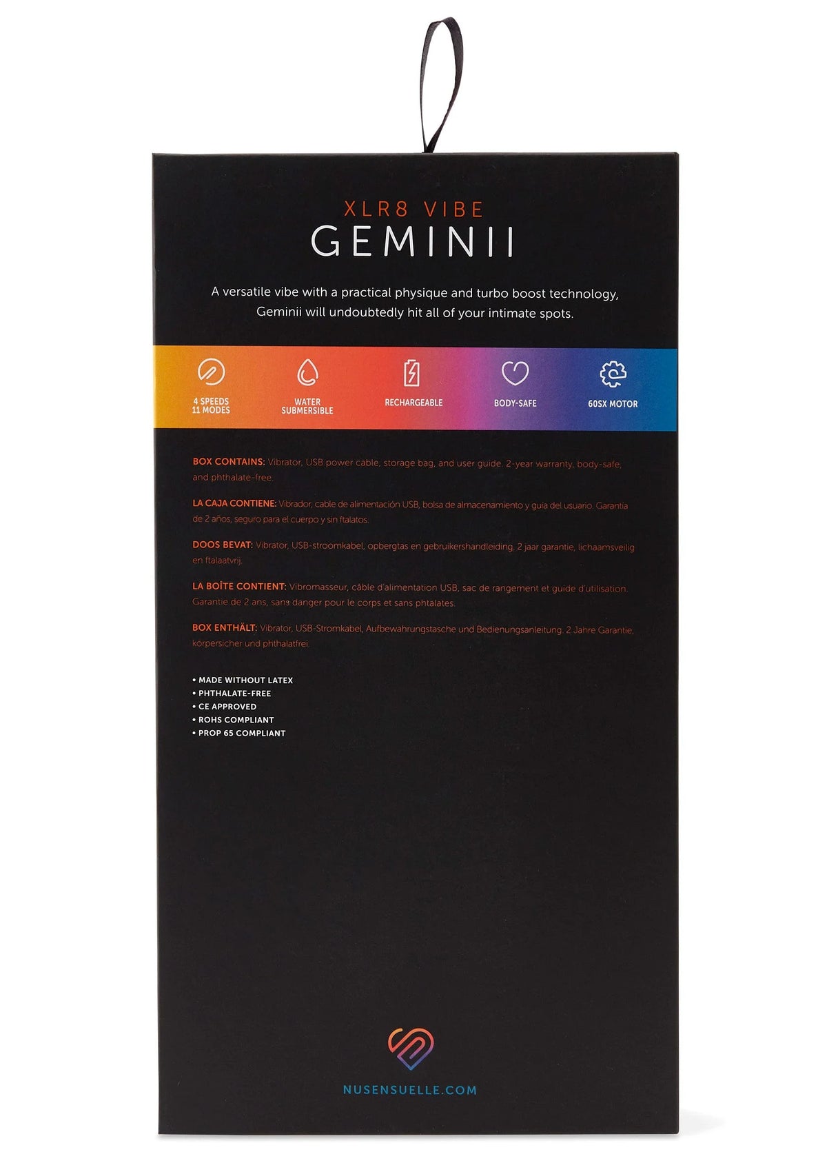 Bestel: Geminii XLR8 Vibrator by Nu Sensuelle - bij Happytoys: de erotische sex webshop | liever Happy dan Easy ⭐⭐⭐⭐⭐