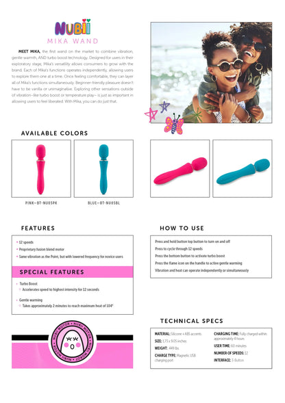 Bestel: Nubii Mika Wand by NuSensuelle - bij Happytoys: de erotische sex webshop | liever Happy dan Easy ⭐⭐⭐⭐⭐