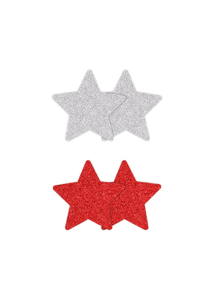 Bestel: Pasties Glitter Stars 2 Pair - bij Happytoys: de erotische sex webshop | liever Happy dan Easy ⭐⭐⭐⭐⭐