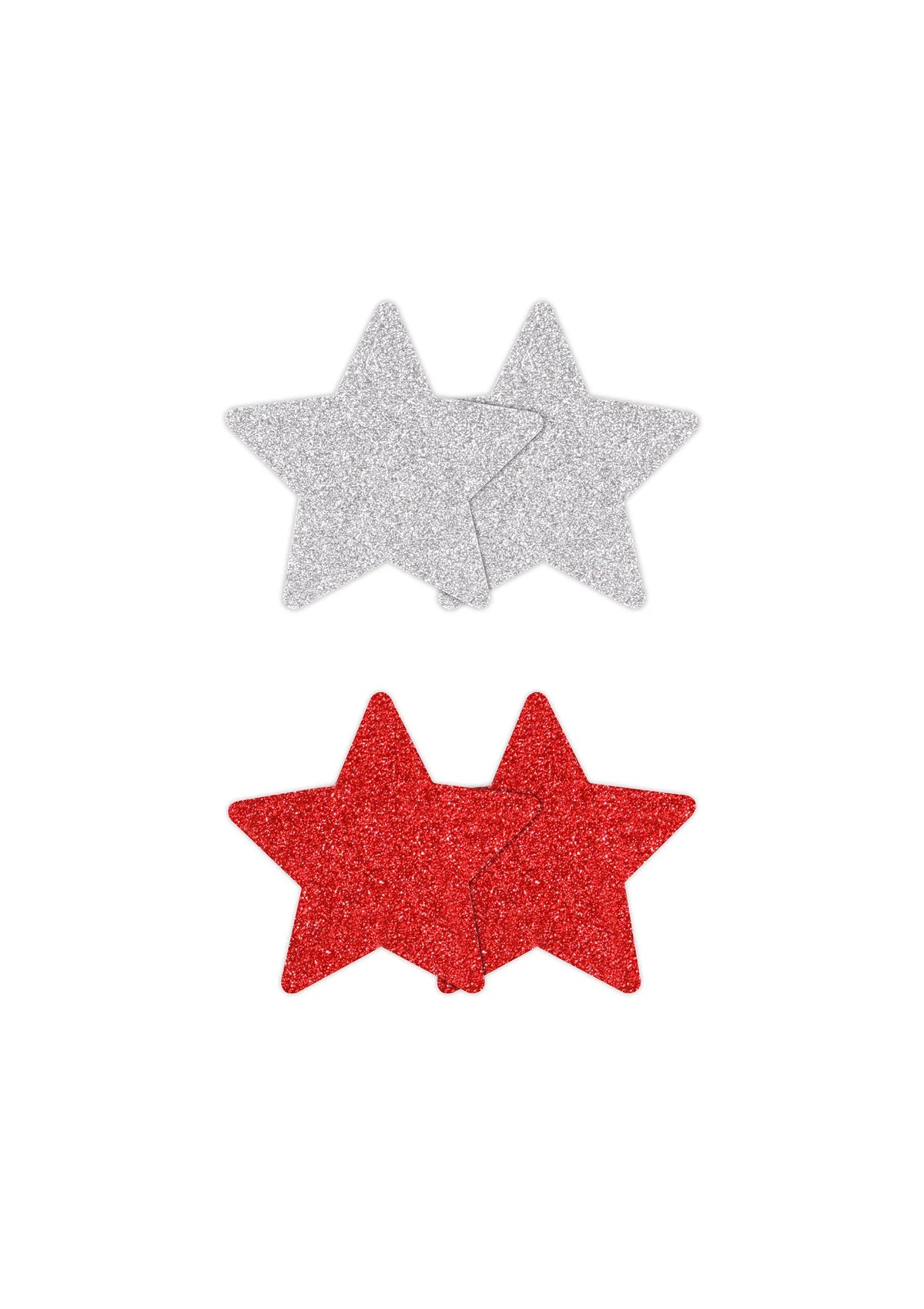 Bestel: Pasties Glitter Stars 2 Pair - bij Happytoys: de erotische sex webshop | liever Happy dan Easy ⭐⭐⭐⭐⭐ - Default Title - 19167 - RED