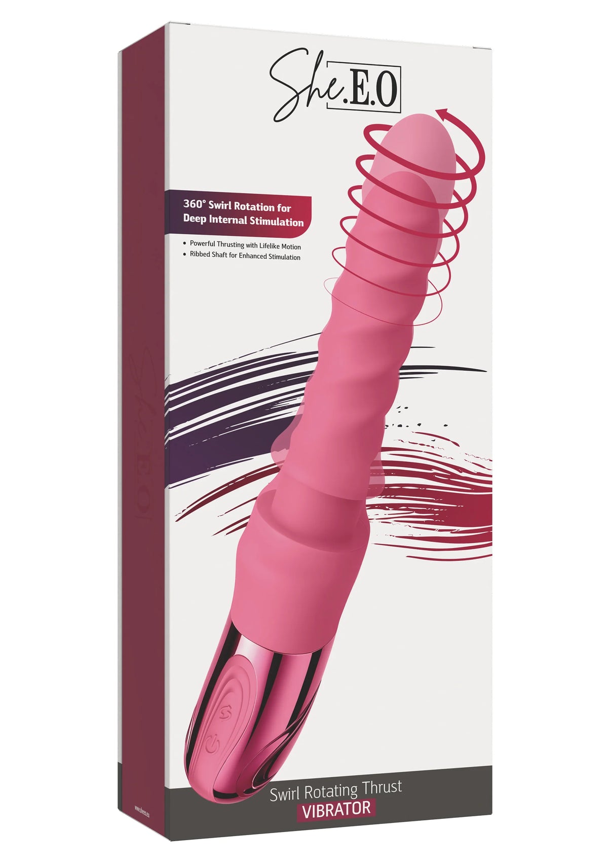 Bestel: Swirl Ribbed Massaging Vibrator by She.E.O. - vibrators bij Happytoys.nl, happytoys.be, Happytoys.ae: erotische sex webshop | liever Happy dan Easy ⭐⭐⭐⭐⭐